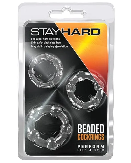 Blush Novelties Dildos Blush Stay Hard Beaded Cock Rings 3 Pack Blush Novelties Dildos Blush Stay Hard Beaded Cock Rings 3 Pack