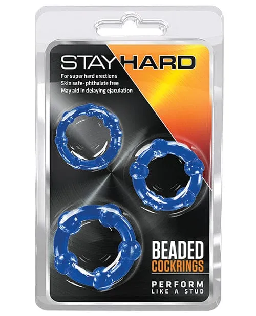 Blush Novelties Dildos Blush Stay Hard Beaded Cock Rings 3 Pack Blush Novelties Dildos Blush Stay Hard Beaded Cock Rings 3 Pack