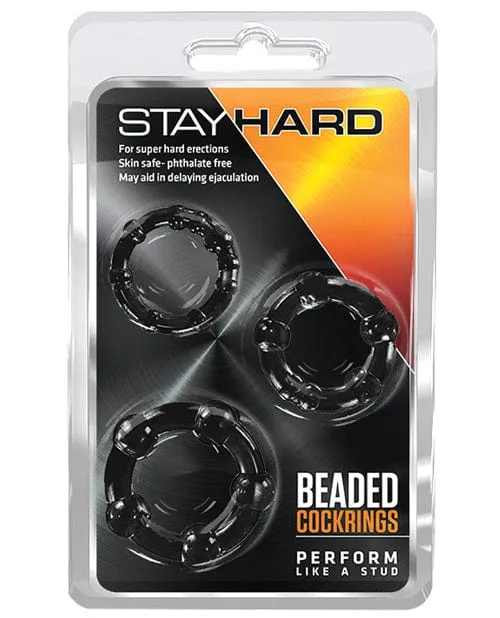 Blush Novelties Dildos Blush Stay Hard Beaded Cock Rings 3 Pack Blush Novelties Dildos Blush Stay Hard Beaded Cock Rings 3 Pack