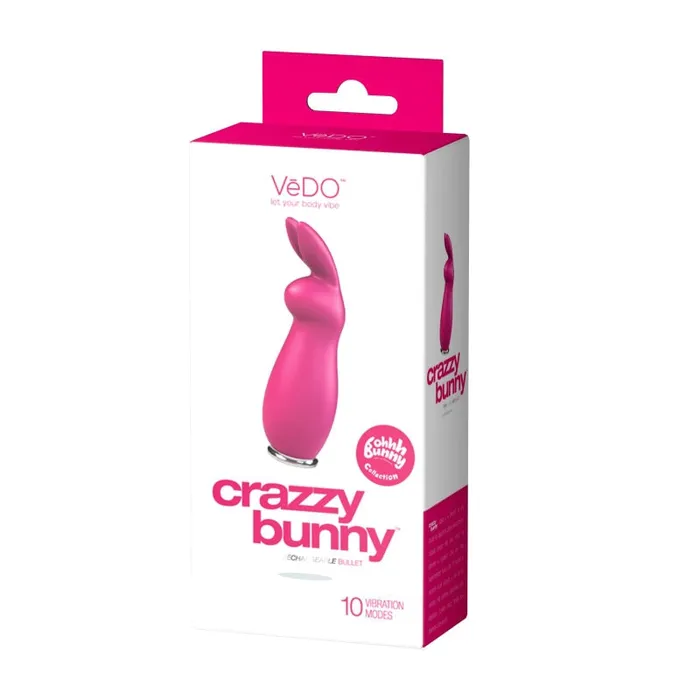 VeDO Vibrators Crazzy Bunny Rechargeable Bullet Pretty in Pink VeDO Vibrators Crazzy Bunny Rechargeable Bullet Pretty in Pink
