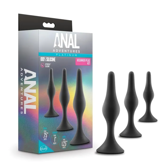 Anal Adventures Platinum Silicone Black Blush Novelties Anal Anal Adventures Platinum Silicone Black Blush Novelties Anal