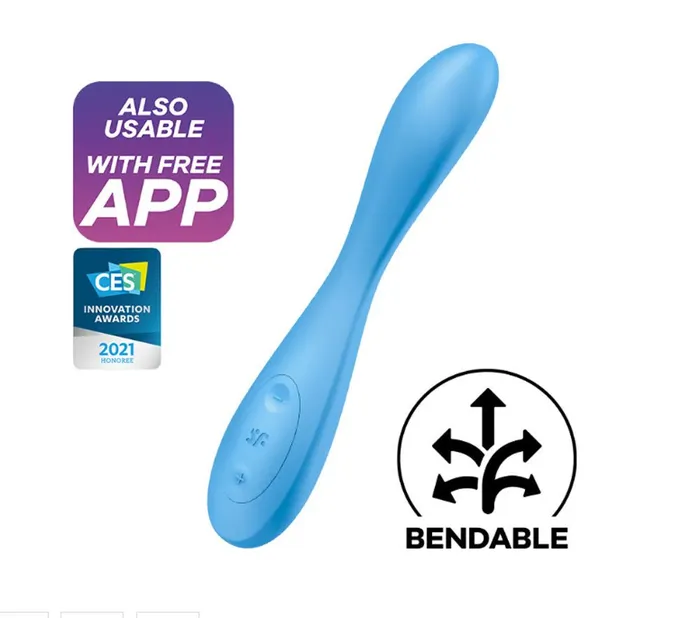 Satisfyer Vibrators Satisfyer GSpot Flex 4 Connect App Multi Vibrator Blue Satisfyer Vibrators Satisfyer GSpot Flex 4 Connect App Multi Vibrator Blue