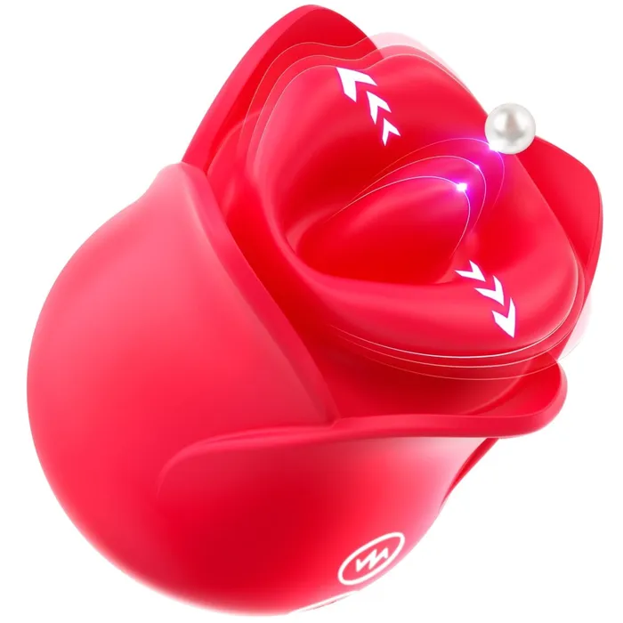 3 in 1 Lip Kissing and Tongue Tapping Rose Vibrator for Female Sohimi Vibrators