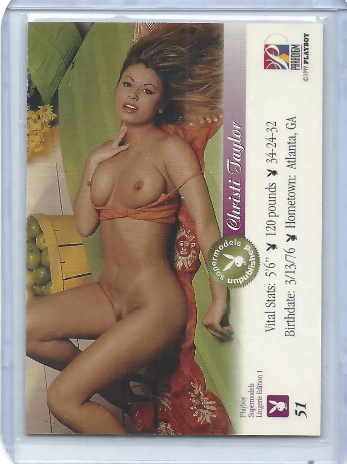 Couples Dans Cards Playboy Supermodels Lingerie Edition Christi Taylor 51 SN 39115 Autographed Card Couples Dans Cards Playboy Supermodels Lingerie Edition Christi Taylor 51 SN 39115 Autographed Card