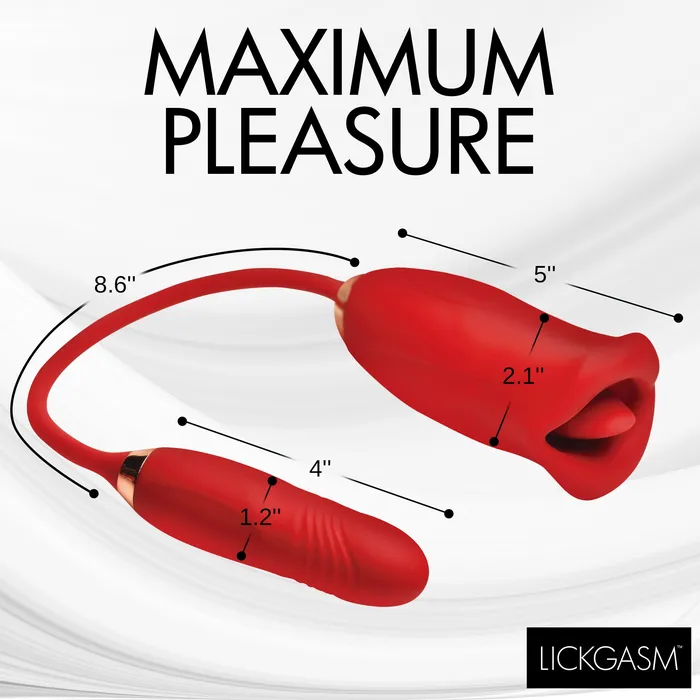 Female Sex Toys XR Brands Magic Kiss Clitoral Stimulator With Thrusting Vibrator