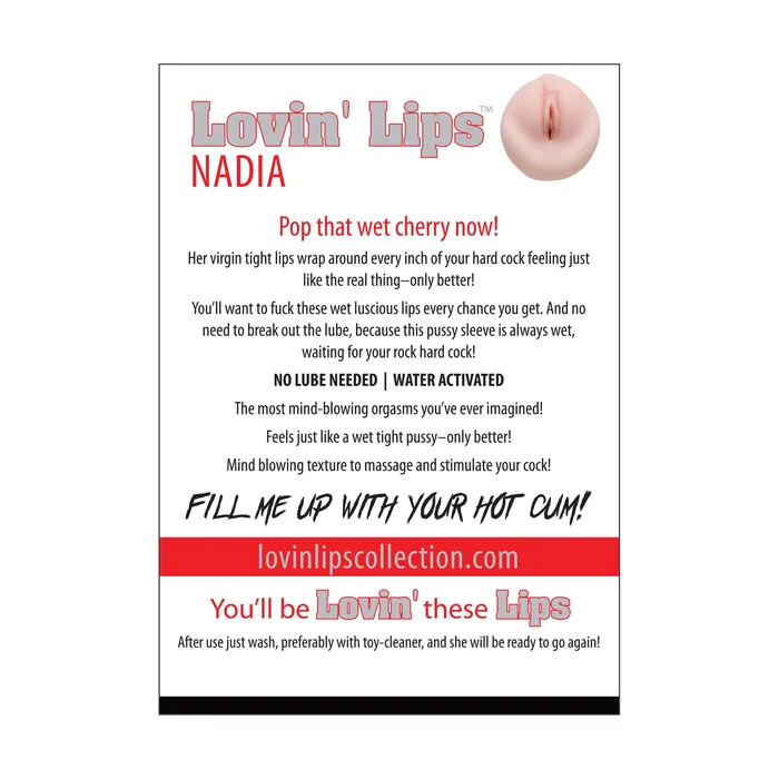 HKLEC Male Sex Toys Lovin Lips H2O Stroker Nadia